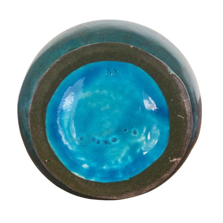 Vase aus emailliertem Steingut, signiert Edmond Lachenal (1855-1948)
