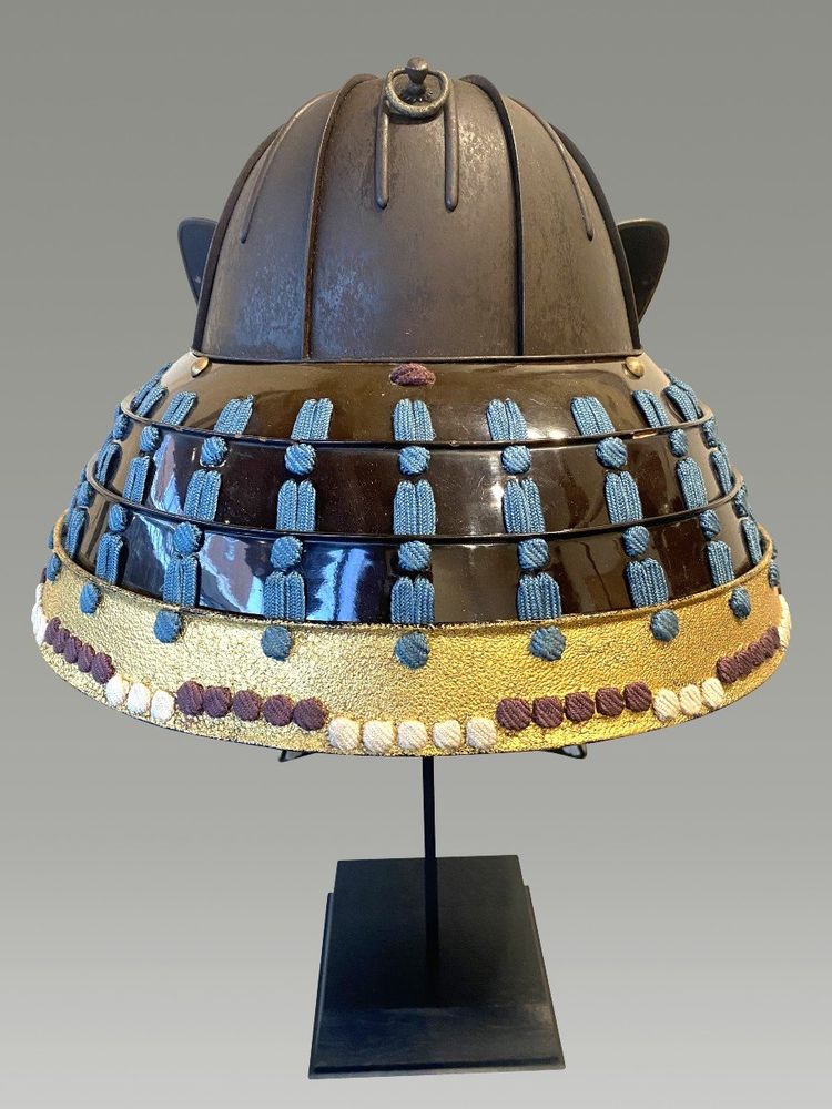 Ensemble Kabuto Suji Bachi de  samuraï Atelier Kaga Et  Mempo Atelier Myochin