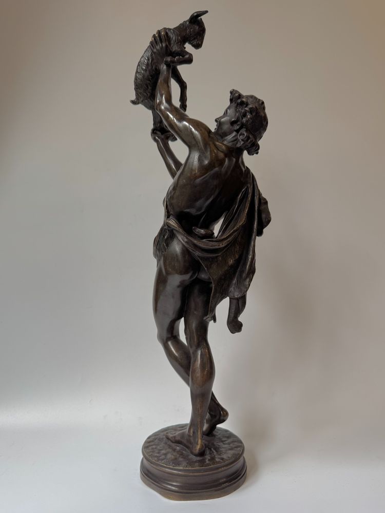 Bronze sculpture "Faune au chevreau" signed GUMERY Rome