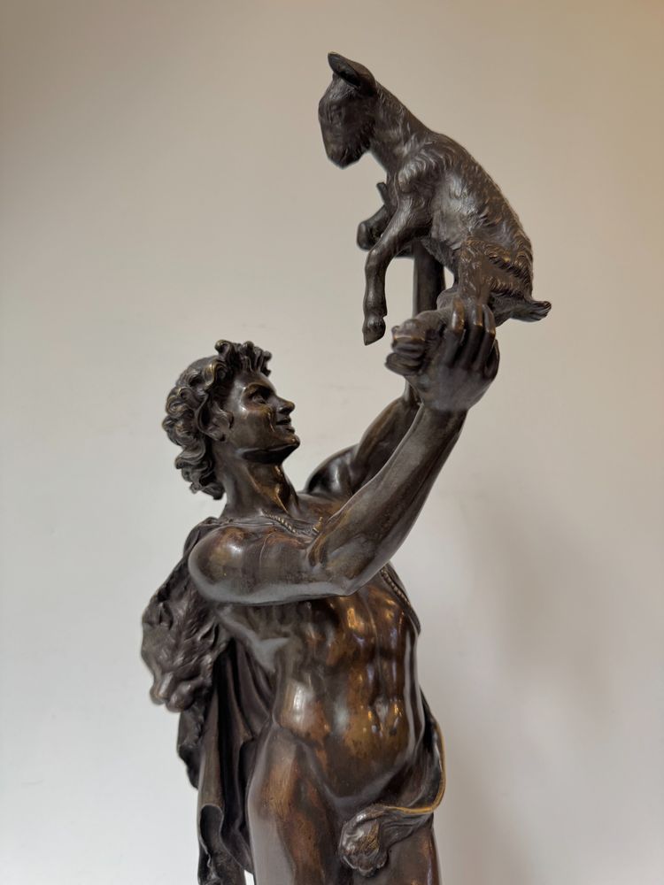 Bronze sculpture "Faune au chevreau" signed GUMERY Rome
