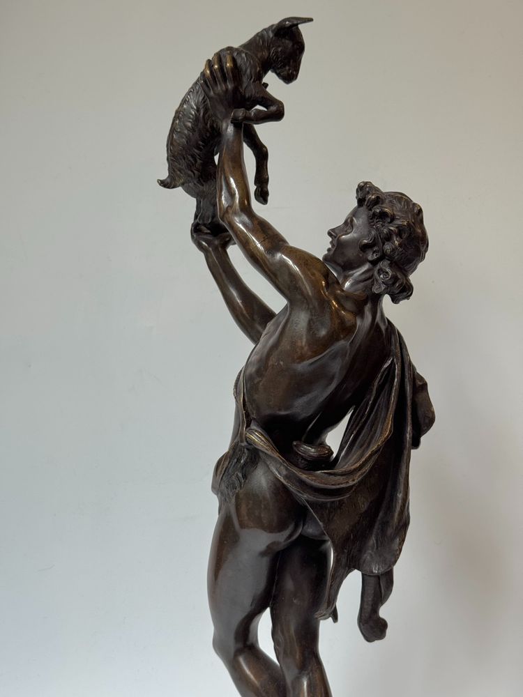 Bronze sculpture "Faune au chevreau" signed GUMERY Rome