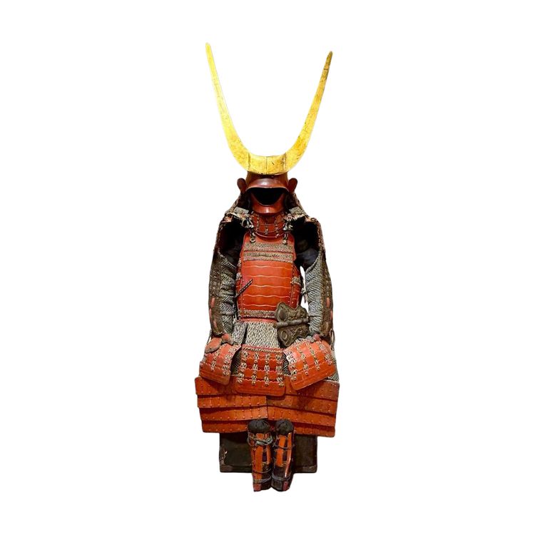 Armatura completa da samurai rossa - Periodo Edo (1603 - 1868).
