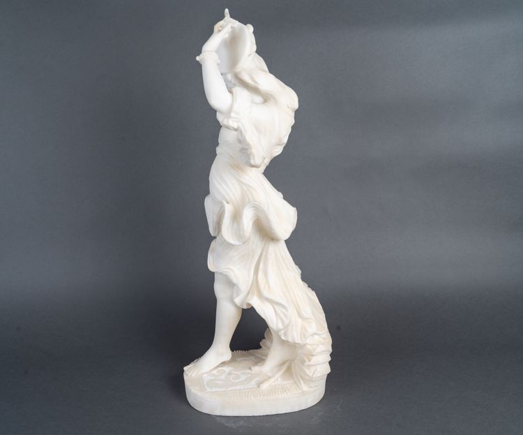 Eine Skulptur aus Alabaster G MARCHI, XIX.