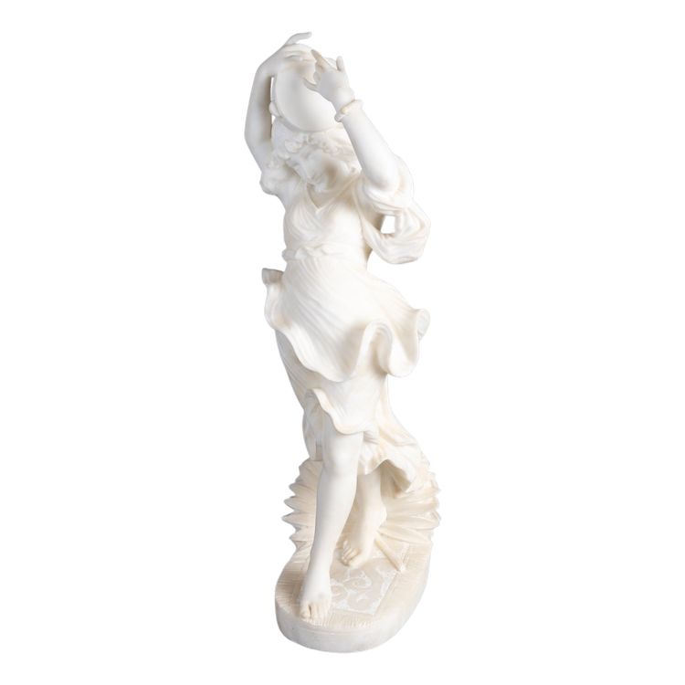Eine Skulptur aus Alabaster G MARCHI, XIX.