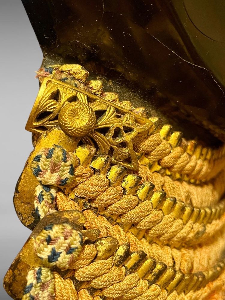 Maschera da samurai Mempo in ferro battuto - Periodo Edo (1603 - 1868).