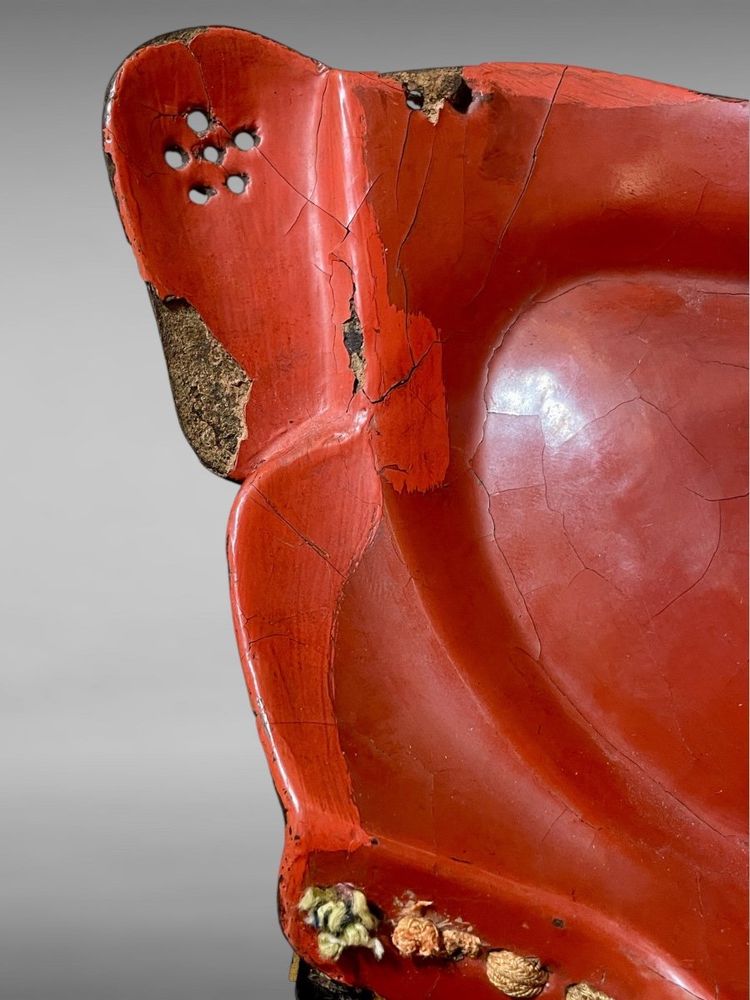 Maschera da samurai Mempo in ferro battuto - Periodo Edo (1603 - 1868).