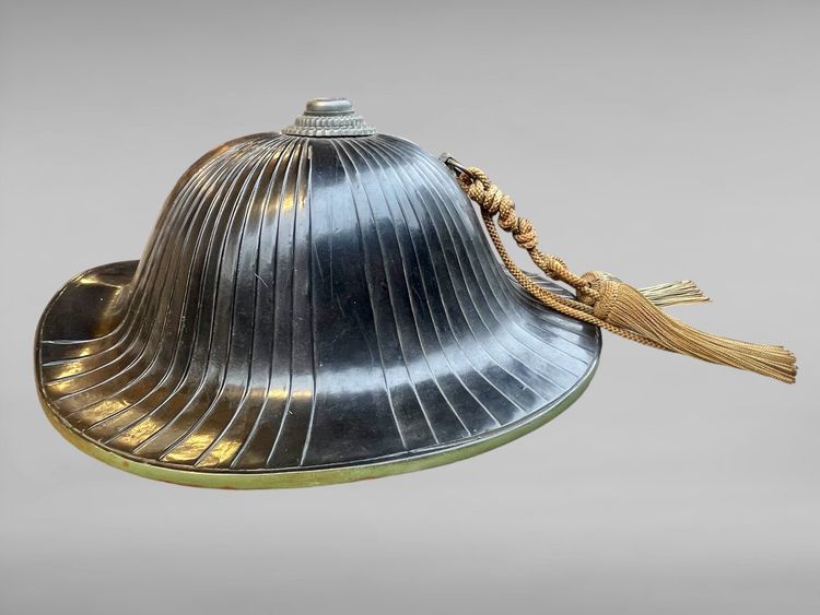 Jingasa di samurai del clan Inaba - Periodo Edo (1603-1868).