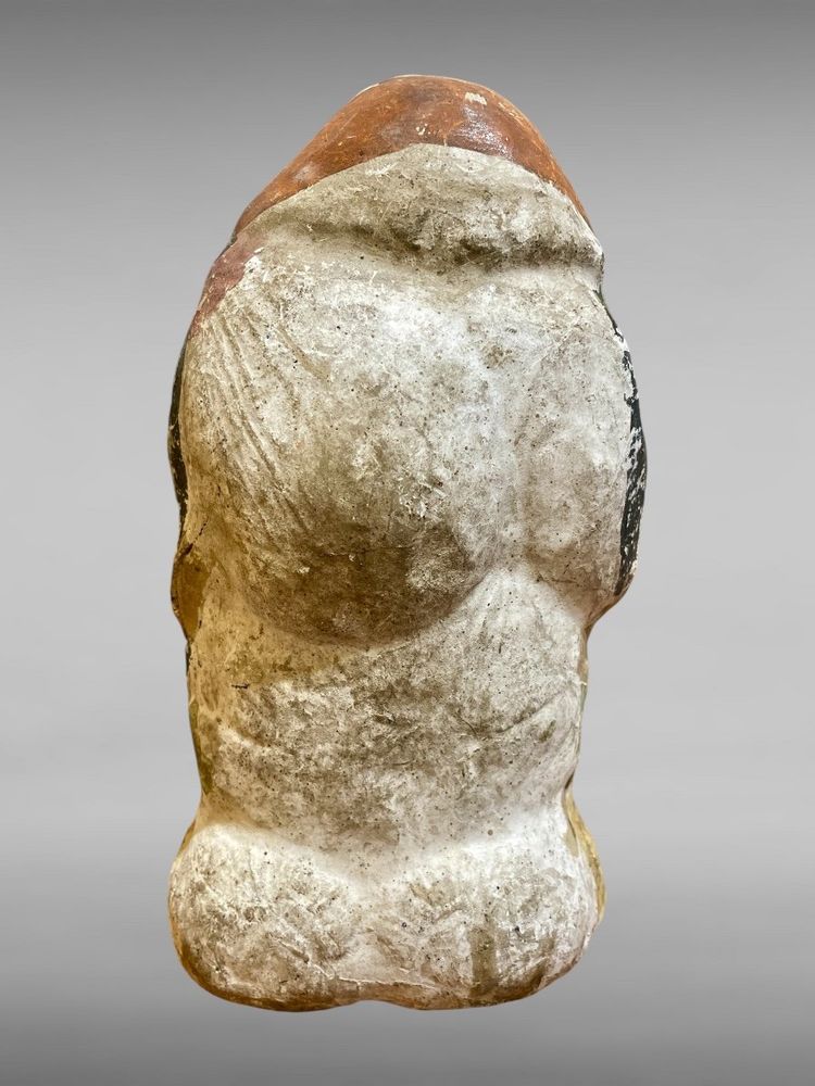 Set di quattro statuette in argilla policroma Tsuchi Ningyo - periodo Edo (1603-1868).