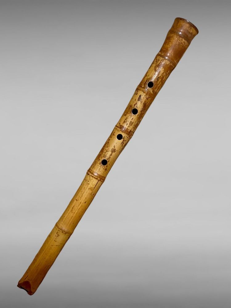 Ensemble De Trois Flutes En Bambou - Période Edo (1603-1868).
