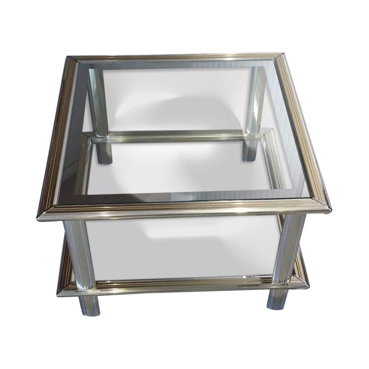 Two-tone designer coffee table, attributed to Lancel