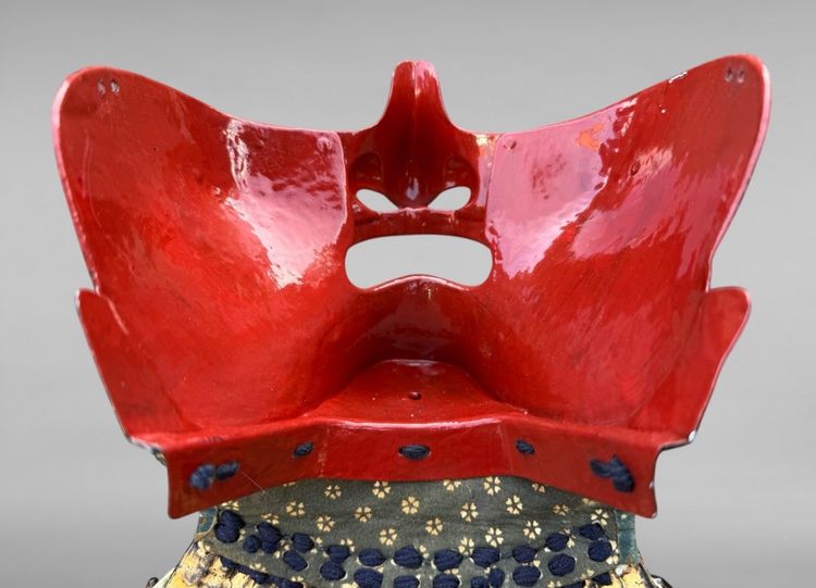 Samurai-Halbmaske Mempo Ryubu Aus Schmiedeeisen - Edo-Zeit (1603 - 1868).