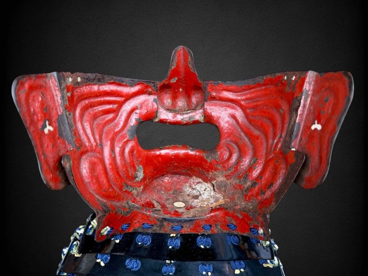 Demi Masque De Samuraï Mempo En Fer Forgé - Période Edo (1603 - 1868).