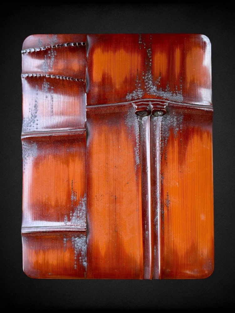 Boite Shikki De Niigata En Laque à L’imitation Du Bambou - Ere Showa (1926-1989).