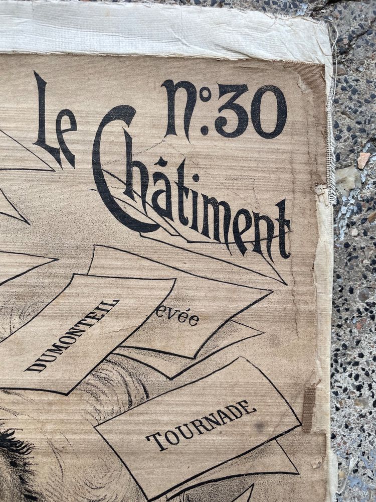 Poster Musée des Horreurs nº30 Le Châtiment Caricature Affaire Dreyfus Circa 1900