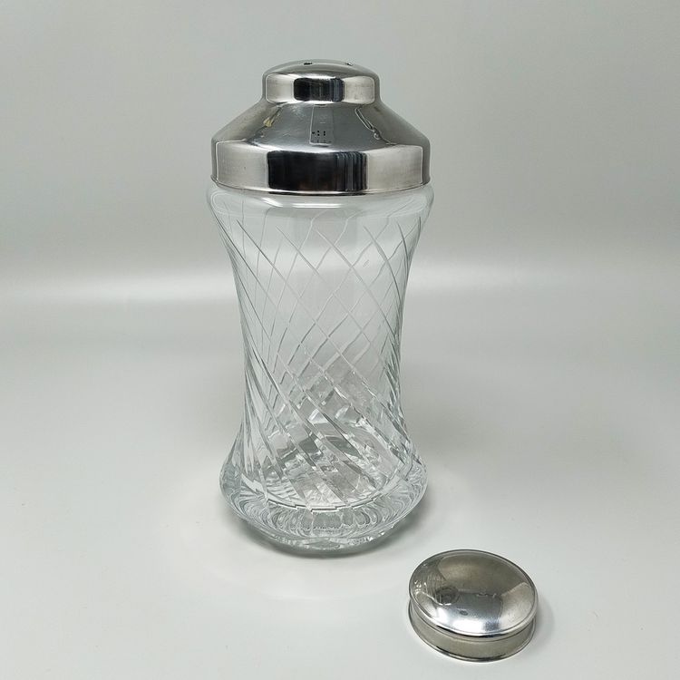 1960er Jahre Wunderschöner Cocktail-Shaker aus geschliffenem Kristall. Hergestellt in Italien