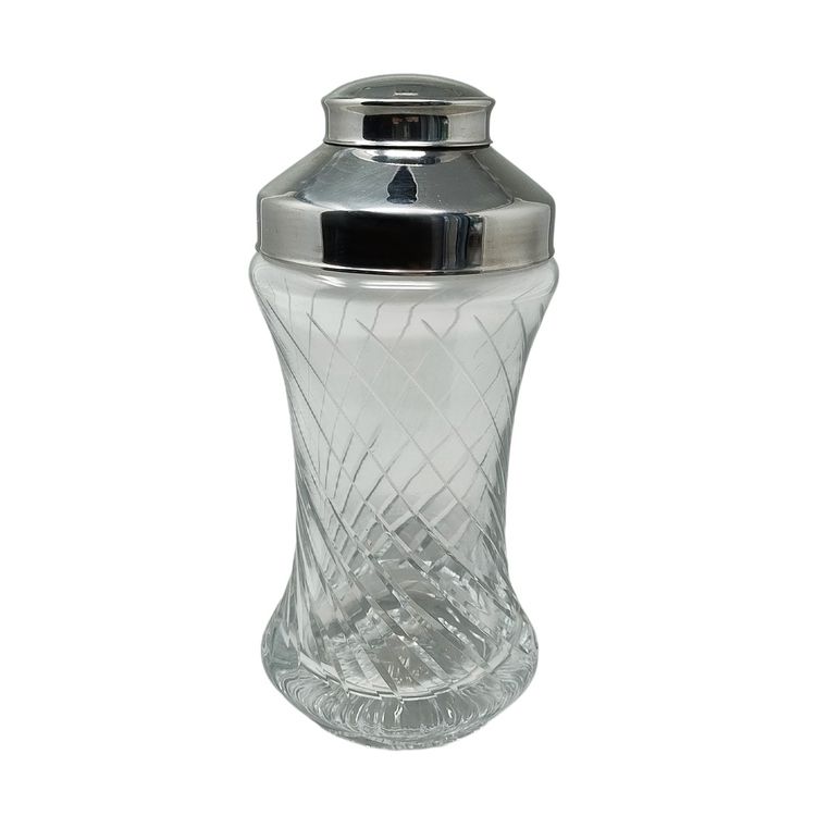 1960er Jahre Wunderschöner Cocktail-Shaker aus geschliffenem Kristall. Hergestellt in Italien