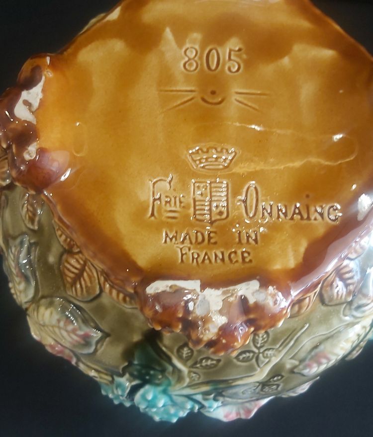 Jugendstil-Schlickertopf aus der Fayencerie d'Onnaing