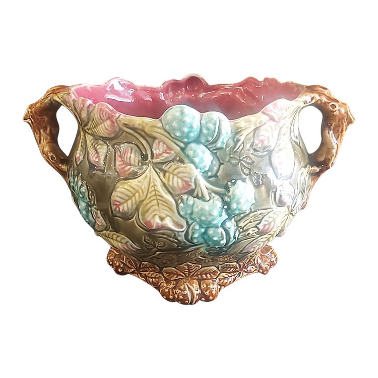 Jugendstil-Schlickertopf aus der Fayencerie d'Onnaing