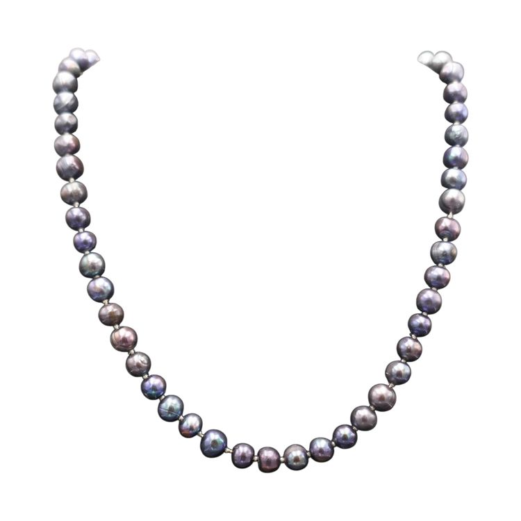 Collana di perle di Tahiti, chiusura in oro bianco 18 carati.
