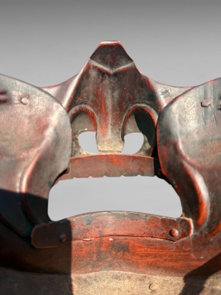 Mempo Samurai Half Mask - Shōwa Era (1926-1989).