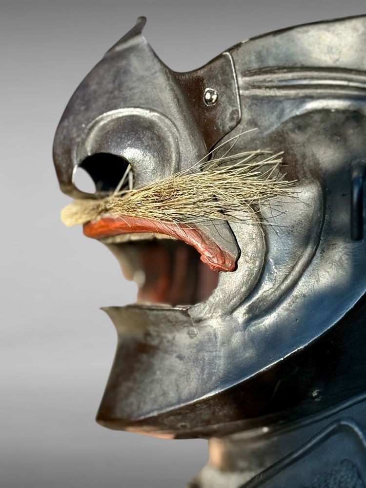 Mempo Samurai Half Mask - Shōwa Era (1926-1989).