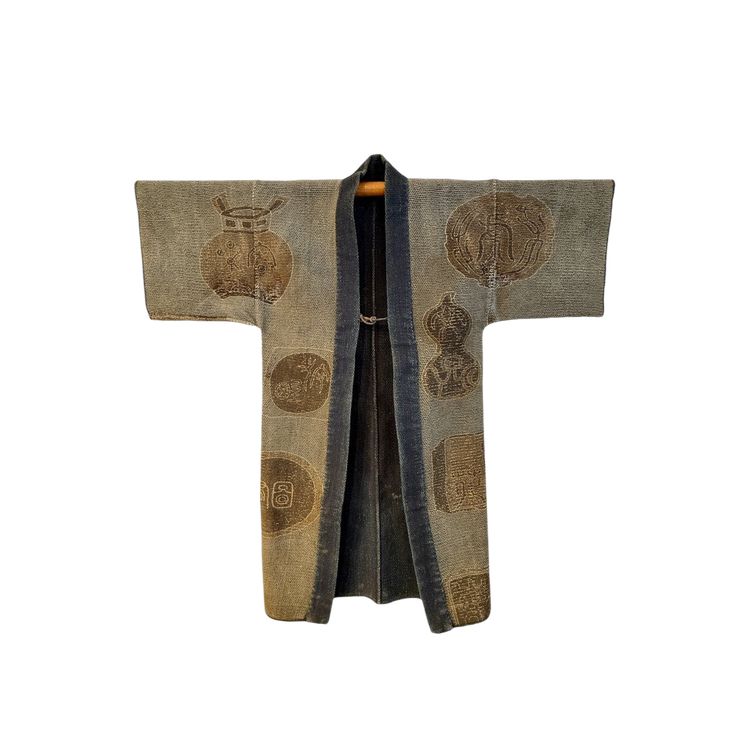 Japanischer Feuerwehrkimono "hikeshi-banten" - Meiji-Periode (1868-1912).