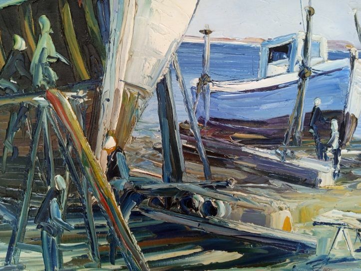 Peinture huile toile marine de  Michel Solé