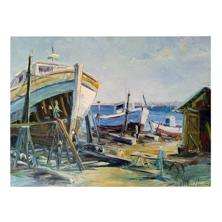 Peinture huile toile marine de  Michel Solé