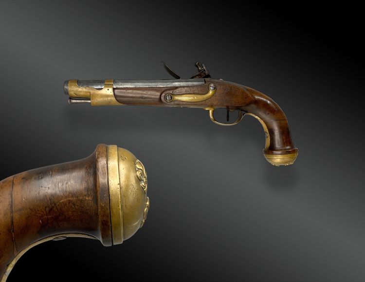 PISTOLA DELLE GARDES DU CORPS DELLA CASA MILITARE DEL RE, SECONDO MODELLO del 1818.