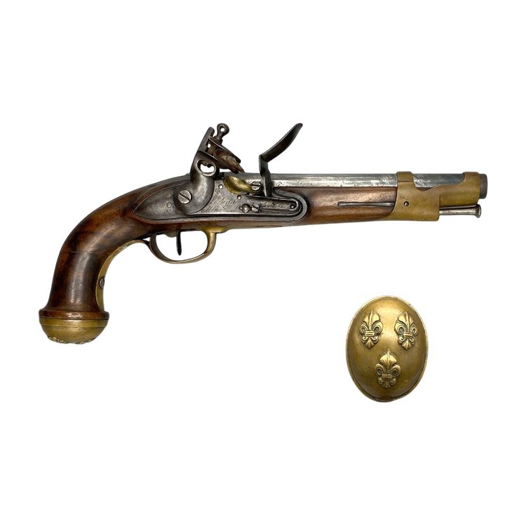 PISTOLA DELLE GARDES DU CORPS DELLA CASA MILITARE DEL RE, SECONDO MODELLO del 1818.