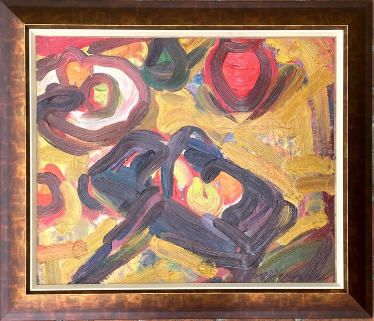 Tableau XXem Antoine Ferrari peintre Marseillais Nature morte couleurs chaudes expressionniste