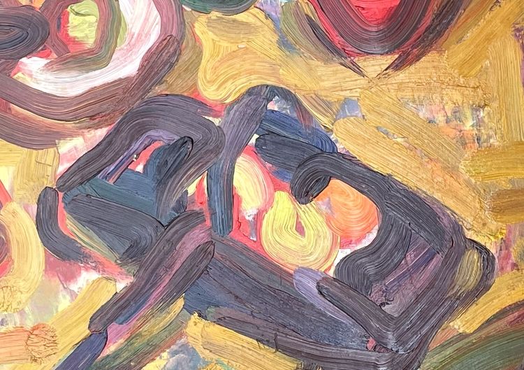 Tableau XXem Antoine Ferrari peintre Marseillais Nature morte couleurs chaudes expressionniste