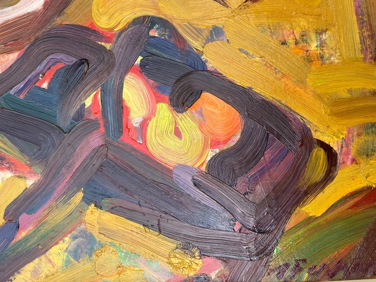 Tableau XXem Antoine Ferrari peintre Marseillais Nature morte couleurs chaudes expressionniste