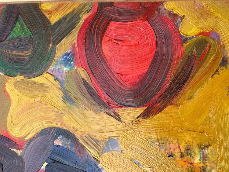 Tableau XXem Antoine Ferrari peintre Marseillais Nature morte couleurs chaudes expressionniste