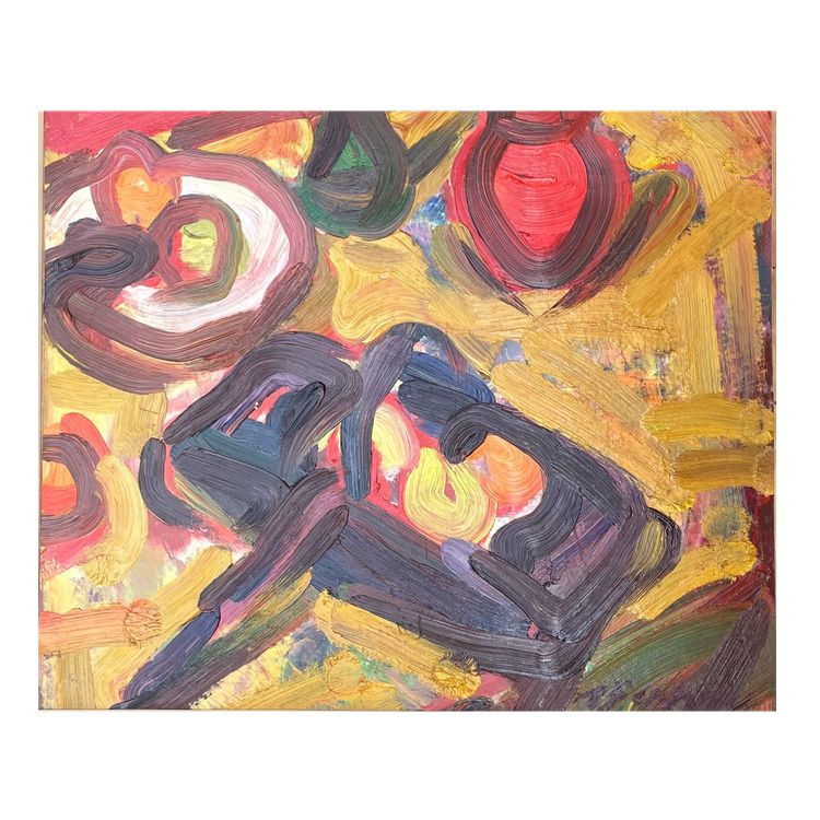 Tableau XXem Antoine Ferrari peintre Marseillais Nature morte couleurs chaudes expressionniste