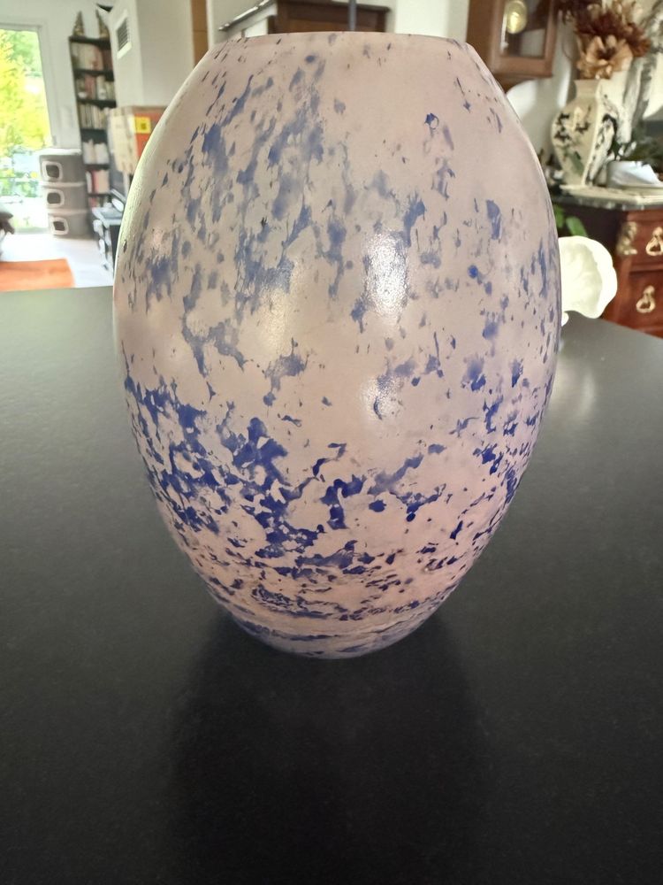 Superb 1930s Art Deco vase signed André Delatte in Nancy