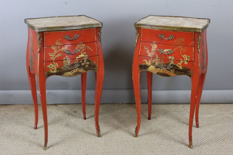 chevets en laque de style louis XV