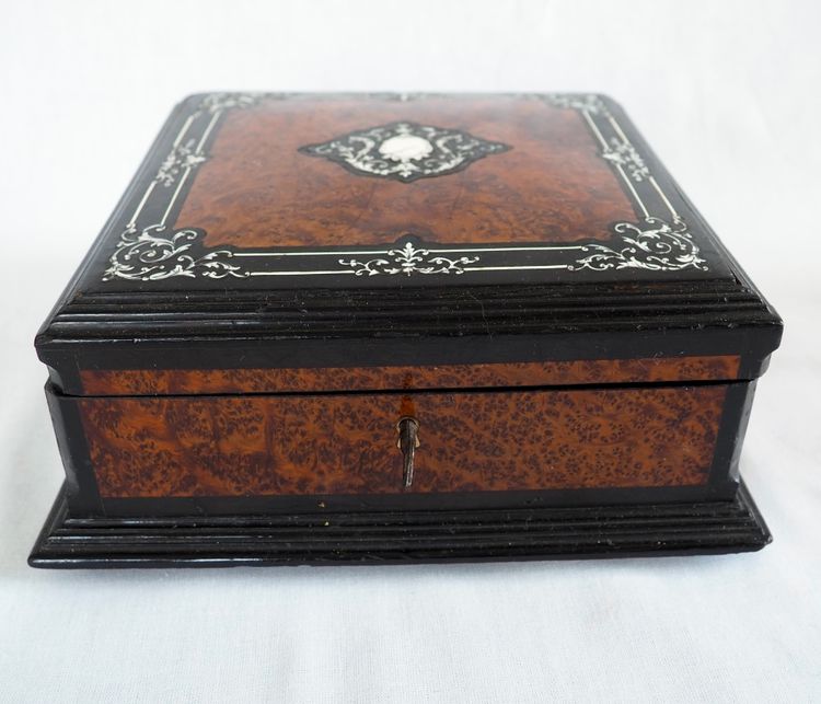 Napoleon III marquetry jewelry box