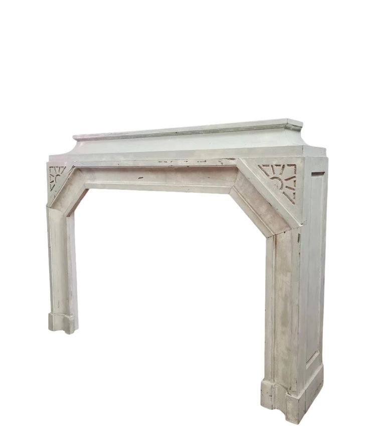 Mantello d'epoca Art Déco in legno laccato con finitura in finta pietra, 1925 circa