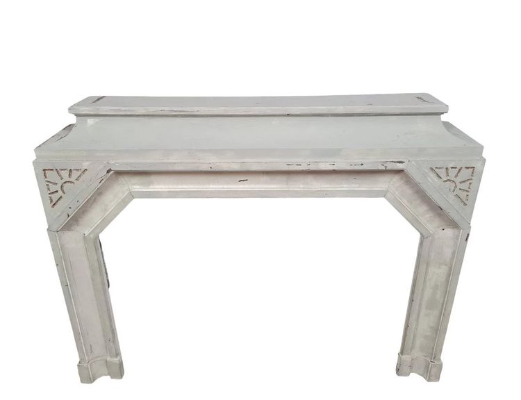 Mantello d'epoca Art Déco in legno laccato con finitura in finta pietra, 1925 circa