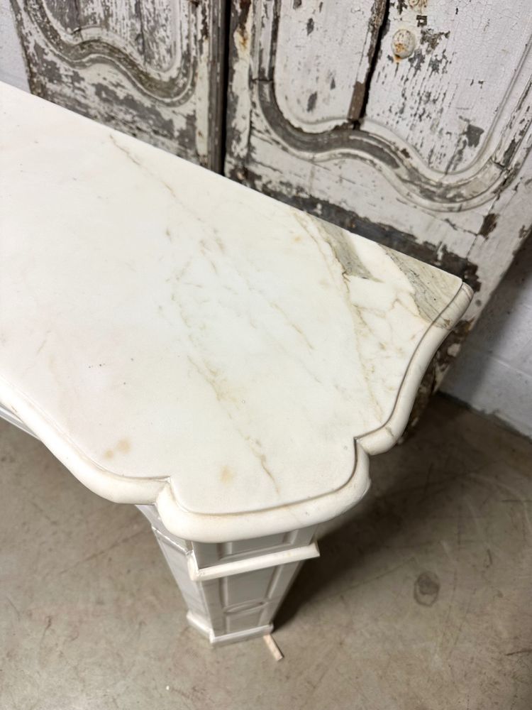 Cheminée pompadour en marbre 19e siècle 