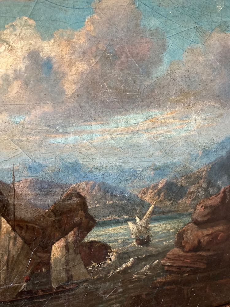 Tableau peinture à l’huile école flamande du XVIII SIÈCLE 