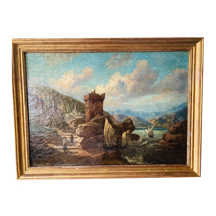Tableau peinture à l’huile école flamande du XVIII SIÈCLE 