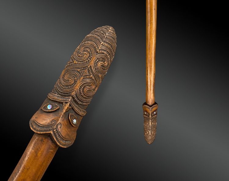 COMBAT WAND called Taiaha - CURIOS - Maori culture, New Zealand, Polynesia