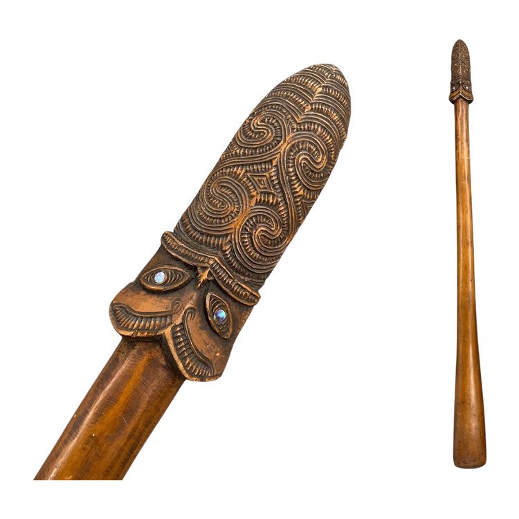 COMBAT WAND called Taiaha - CURIOS - Maori culture, New Zealand, Polynesia
