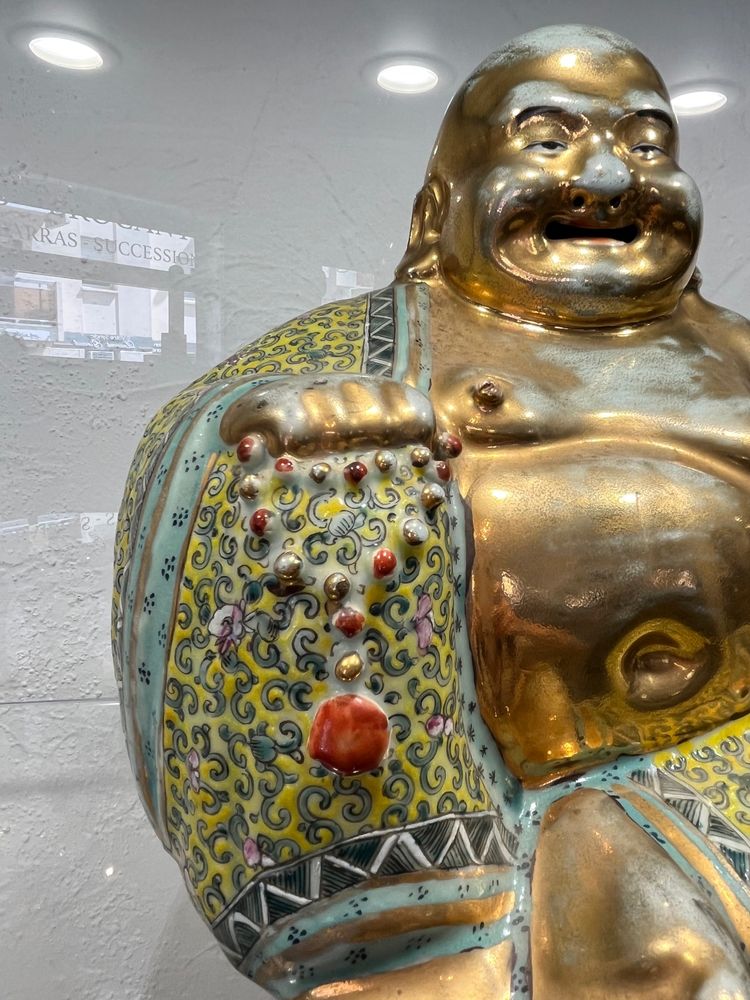 Bouddha rieur - famille rose - chine - XX ème