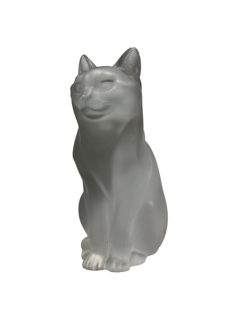 Sculpture Lalique - crystal - cat - france - XX ème