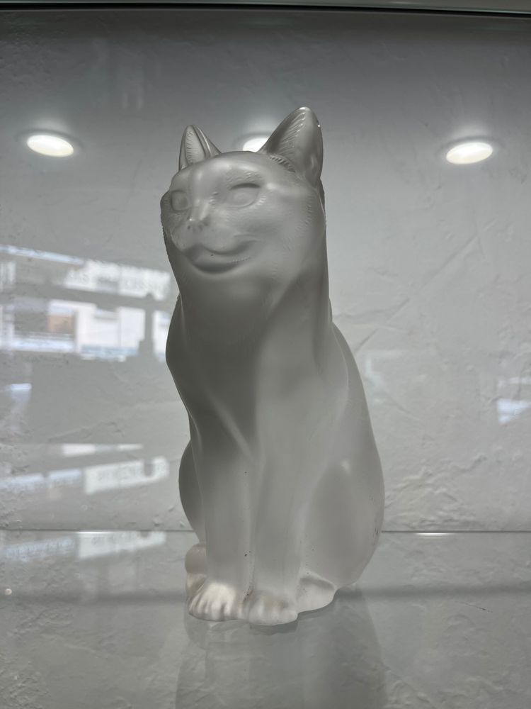 Sculpture Lalique - crystal - cat - france - XX ème