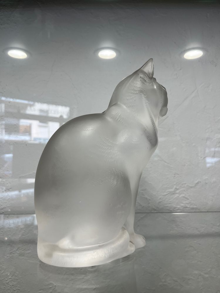 Sculpture Lalique - crystal - cat - france - XX ème