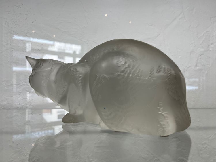 Sculpture Lalique - crystal - cat - france - XX ème